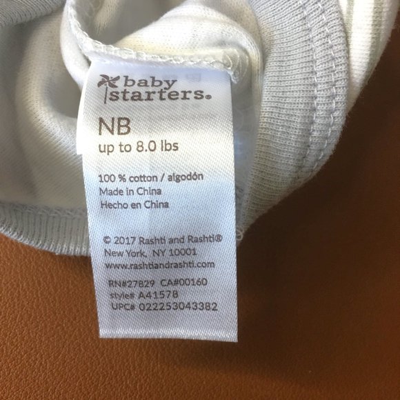 BABY STARTERS Cotton Newborn Onesie  NEW WITH TAG! - Picture 5 of 6